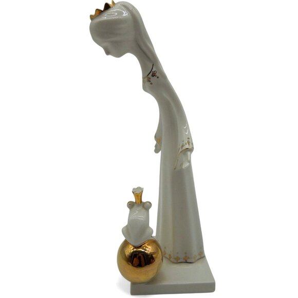 AQUINCUM Princess and Frog on Gold Ball Figurine Hungary Vintage 8" Tall - Picture 5 of 10